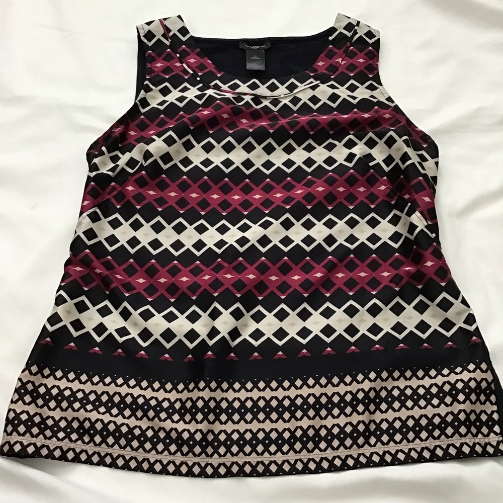 Ann Taylor Navy Sleeveless Shell Top